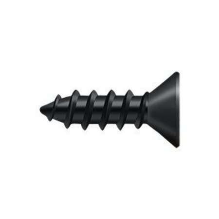 Deltana Wood Screw, Paint Black Steel SCWS1275U1B